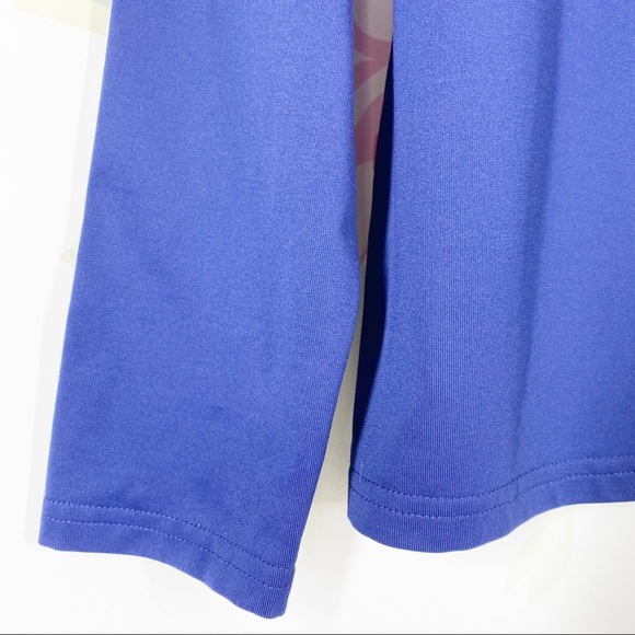 WORTH Shirt L Navy Blue Long Sleeves Classic Crew Neck - Picture 3 of 8